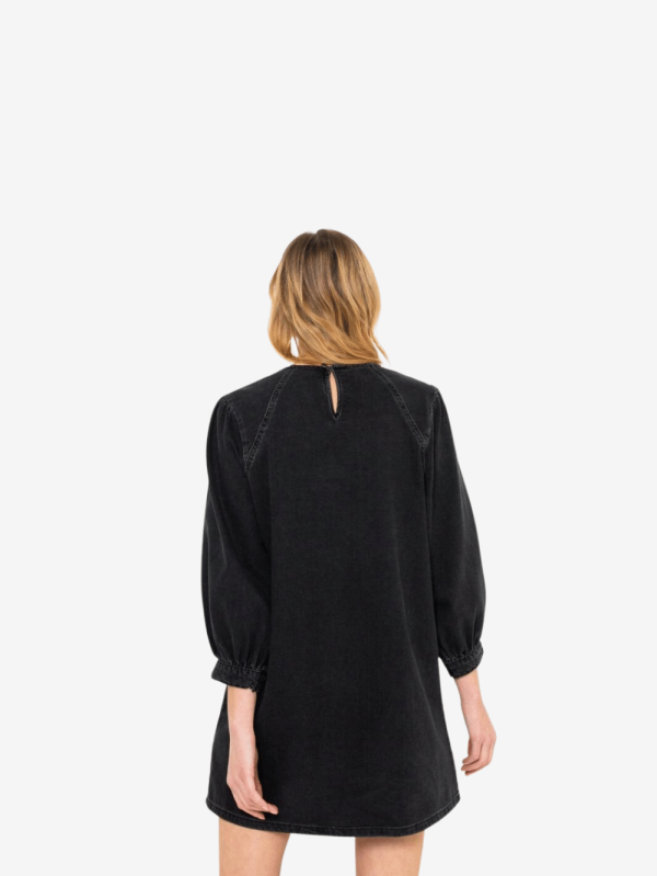 Camaïeu - Robe Droite en Jean - Noire - Image 3